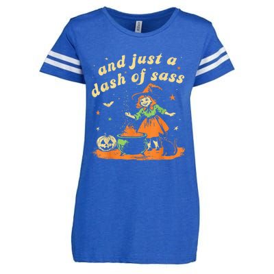 And Just A Dash Of Sass Baby Halloween Witch Happy Halloween Enza Ladies Jersey Football T-Shirt