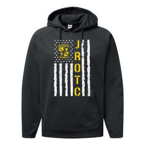 Army JROTC American Flag Junior ROTC Leadership Excellence Performance Fleece Hoodie