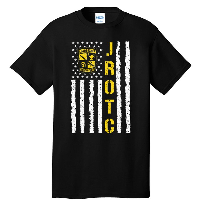 Army JROTC American Flag Junior ROTC Leadership Excellence Tall T-Shirt