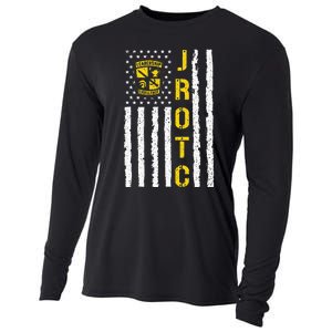 Army JROTC American Flag Junior ROTC Leadership Excellence Cooling Performance Long Sleeve Crew