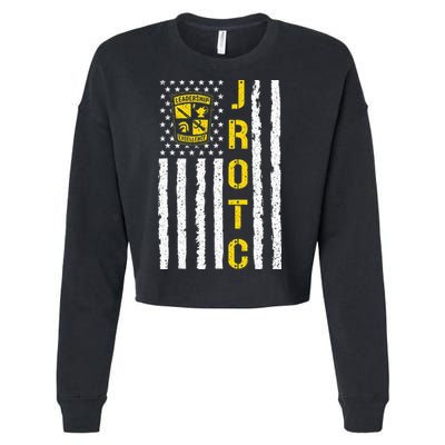 Army JROTC American Flag Junior ROTC Leadership Excellence Cropped Pullover Crew