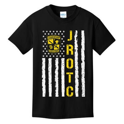 Army JROTC American Flag Junior ROTC Leadership Excellence Kids T-Shirt