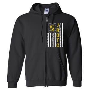 Army JROTC American Flag Junior ROTC Leadership Excellence Full Zip Hoodie