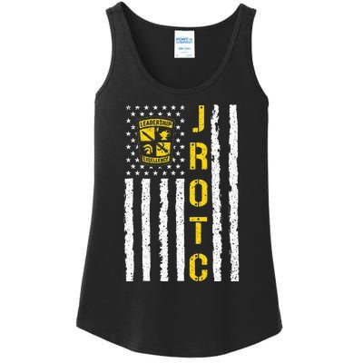 Army JROTC American Flag Junior ROTC Leadership Excellence Ladies Essential Tank