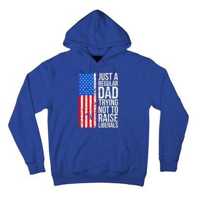 Antiliberal Just A Regular Dad Trying Not To Raise Liberals Hoodie