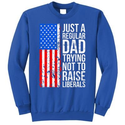 Antiliberal Just A Regular Dad Trying Not To Raise Liberals Sweatshirt