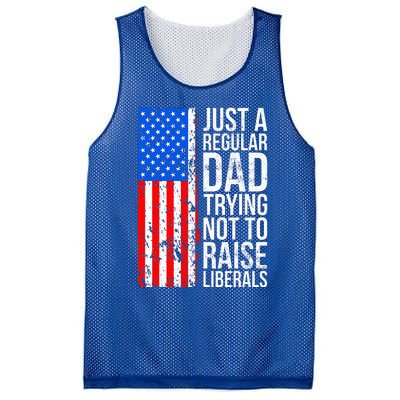 Antiliberal Just A Regular Dad Trying Not To Raise Liberals Mesh Reversible Basketball Jersey Tank