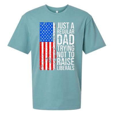 Antiliberal Just A Regular Dad Trying Not To Raise Liberals Sueded Cloud Jersey T-Shirt