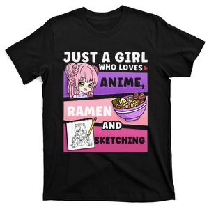 Anime Just a Who Loves Anime Ra and Sketching T-Shirt