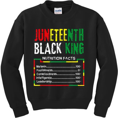 Awesome Juneteenth Black King Melanin Fathers Day Kids Sweatshirt