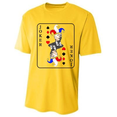 Anti Joe Biden Funny Biden Joker Playing Card Performance Sprint T-Shirt