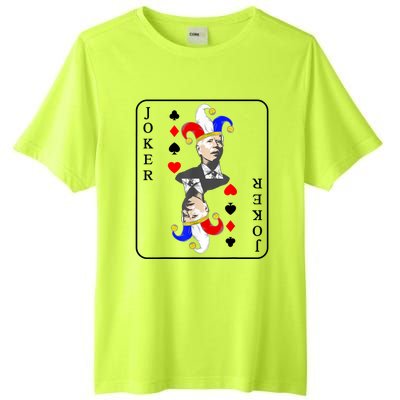 Anti Joe Biden Funny Biden Joker Playing Card Tall Fusion ChromaSoft Performance T-Shirt