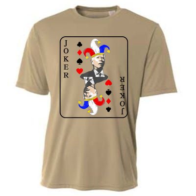 Anti Joe Biden Funny Biden Joker Playing Card Cooling Performance Crew T-Shirt