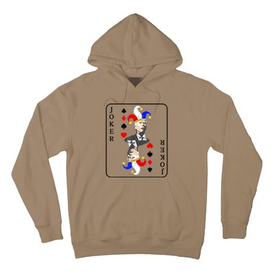 Anti Joe Biden Funny Biden Joker Playing Card Hoodie