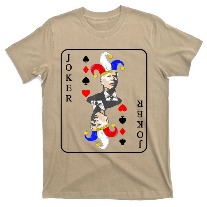 Anti Joe Biden Funny Biden Joker Playing Card T-Shirt