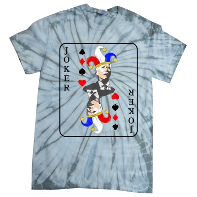 Anti Joe Biden Funny Biden Joker Playing Card Tie-Dye T-Shirt