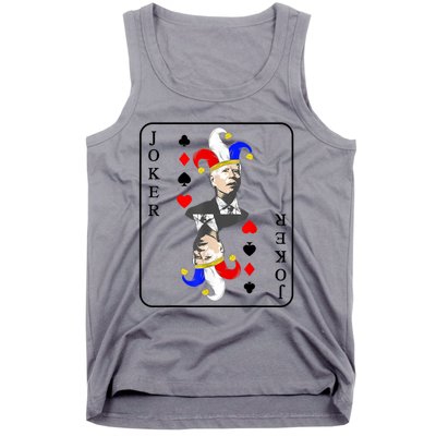 Anti Joe Biden Funny Biden Joker Playing Card Tank Top