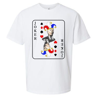 Anti Joe Biden Funny Biden Joker Playing Card Sueded Cloud Jersey T-Shirt