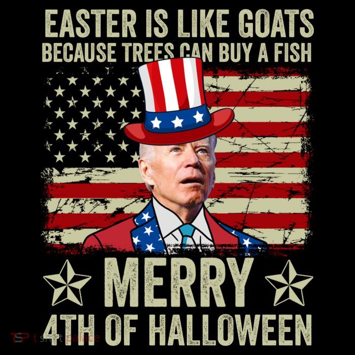 Anti Joe Biden Merry 4th Of Halloween 4th Of July High Crown Mesh Back Trucker Hat