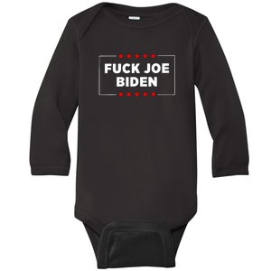 Anti Joe Biden Fuck Biden Biden Is Not My President Baby Long Sleeve Bodysuit