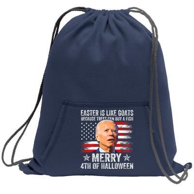 Anti Joe Biden Merry 4th Of Easter 4th Of July Merry 4th Of Faster Sweatshirt Cinch Pack Bag