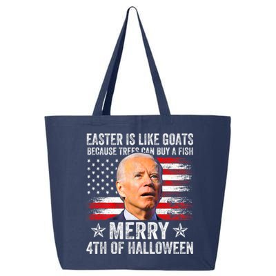 Anti Joe Biden Merry 4th Of Easter 4th Of July Merry 4th Of Faster 25L Jumbo Tote