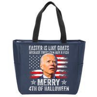 Anti Joe Biden Merry 4th Of Easter 4th Of July Merry 4th Of Faster Zip Tote Bag