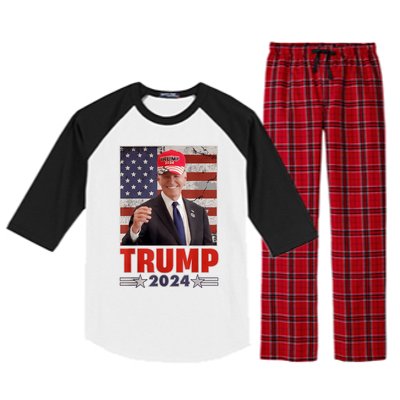 Anti Joe Biden Funny Conservative Donald Trump 2024 Raglan Sleeve Pajama Set