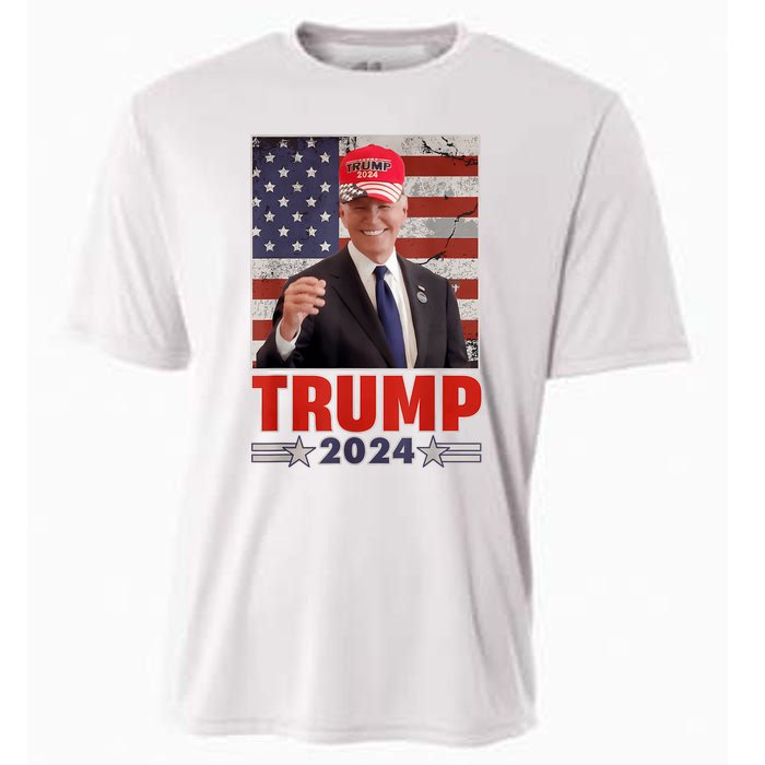 Anti Joe Biden Funny Conservative Donald Trump 2024 Cooling Performance Crew T-Shirt