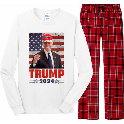 Anti Joe Biden Funny Conservative Donald Trump 2024 Long Sleeve Pajama Set