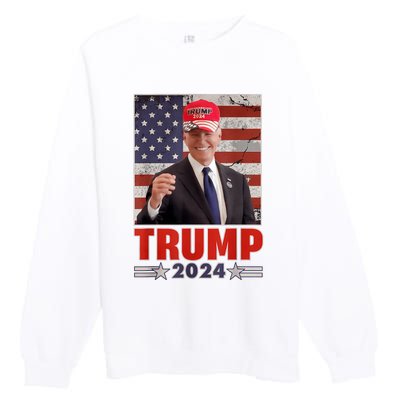 Anti Joe Biden Funny Conservative Donald Trump 2024 Premium Crewneck Sweatshirt