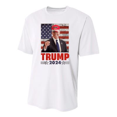 Anti Joe Biden Funny Conservative Donald Trump 2024 Youth Performance Sprint T-Shirt