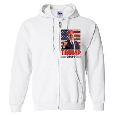 Anti Joe Biden Funny Conservative Donald Trump 2024 Full Zip Hoodie