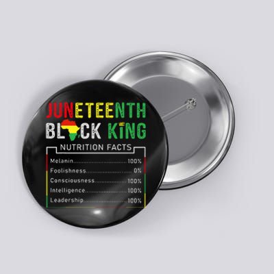 Awesome Juneteenth Black King Melanin Fathers Day Button