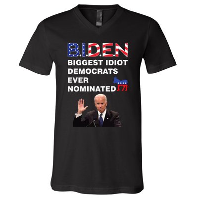 Anti Joe Biden 2020 Gaffe Sleepy Funny President Trump Maga V-Neck T-Shirt