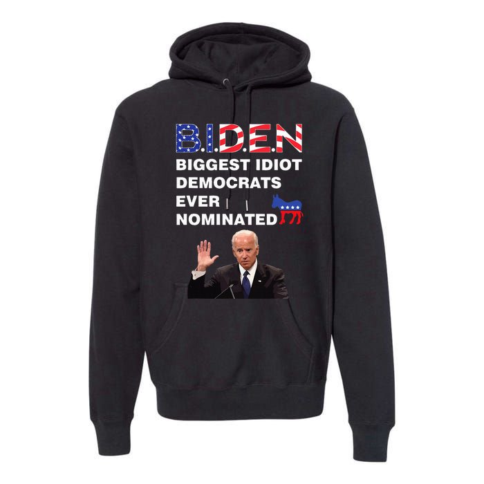 Anti Joe Biden 2020 Gaffe Sleepy Funny President Trump Maga Premium Hoodie