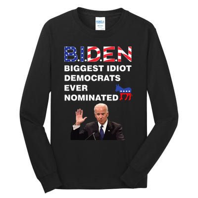 Anti Joe Biden 2020 Gaffe Sleepy Funny President Trump Maga Tall Long Sleeve T-Shirt