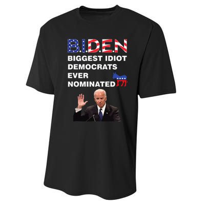 Anti Joe Biden 2020 Gaffe Sleepy Funny President Trump Maga Performance Sprint T-Shirt