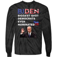 Anti Joe Biden 2020 Gaffe Sleepy Funny President Trump Maga Tie-Dye Long Sleeve Shirt