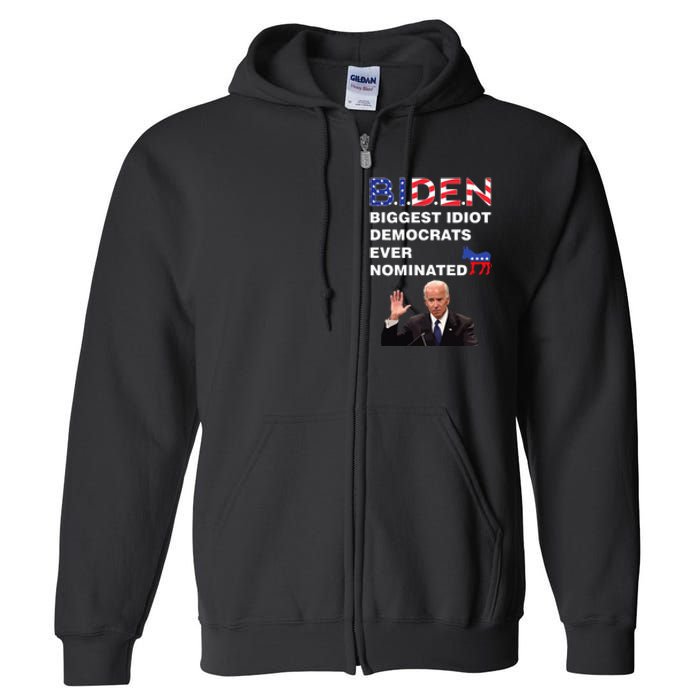 Anti Joe Biden 2020 Gaffe Sleepy Funny President Trump Maga Full Zip Hoodie