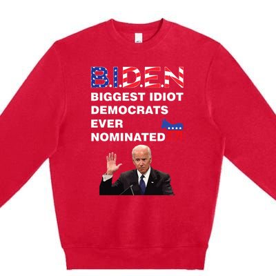 Anti Joe Biden 2020 Gaffe Sleepy Funny President Trump Maga Premium Crewneck Sweatshirt