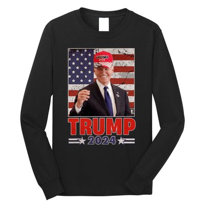 Anti Joe Biden Funny Conservative Donald Trump 2024 Long Sleeve Shirt