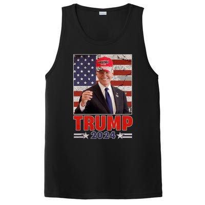 Anti Joe Biden Funny Conservative Donald Trump 2024 PosiCharge Competitor Tank