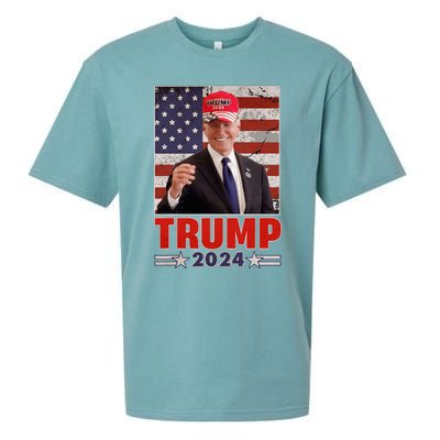 Anti Joe Biden Funny Conservative Donald Trump 2024 Sueded Cloud Jersey T-Shirt