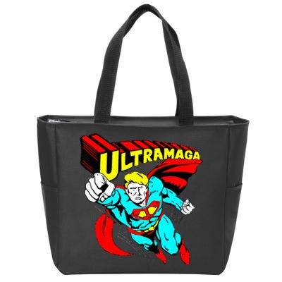 Anti Joe Biden Ultra Maga Funny Pro Trump Maga Super King Zip Tote Bag