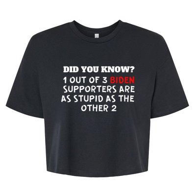 Anti Joe Biden Biden Supporters Are As Stupid Bella+Canvas Jersey Crop Tee