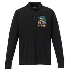 A Joke Becomes A Dad Joke When It Becomes Apparent Performance Long Sleeve Polo