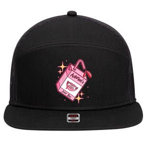 Astarions Juice Box Astarion BaldurS Gate 3 7 Panel Mesh Trucker Snapback Hat