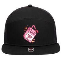 Astarions Juice Box Astarion BaldurS Gate 3 7 Panel Mesh Trucker Snapback Hat