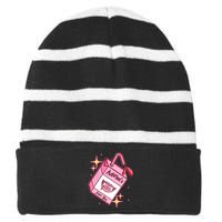 Astarions Juice Box Astarion BaldurS Gate 3 Striped Beanie with Solid Band